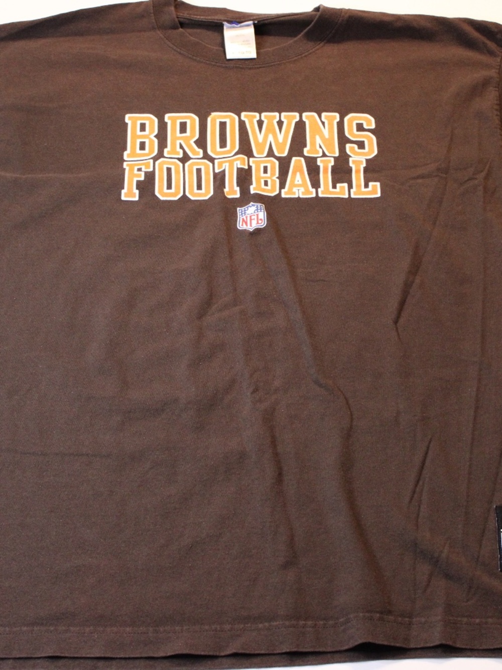 NFL On Field Cleveland Browns Football Tee Brown Men's XL Reebok